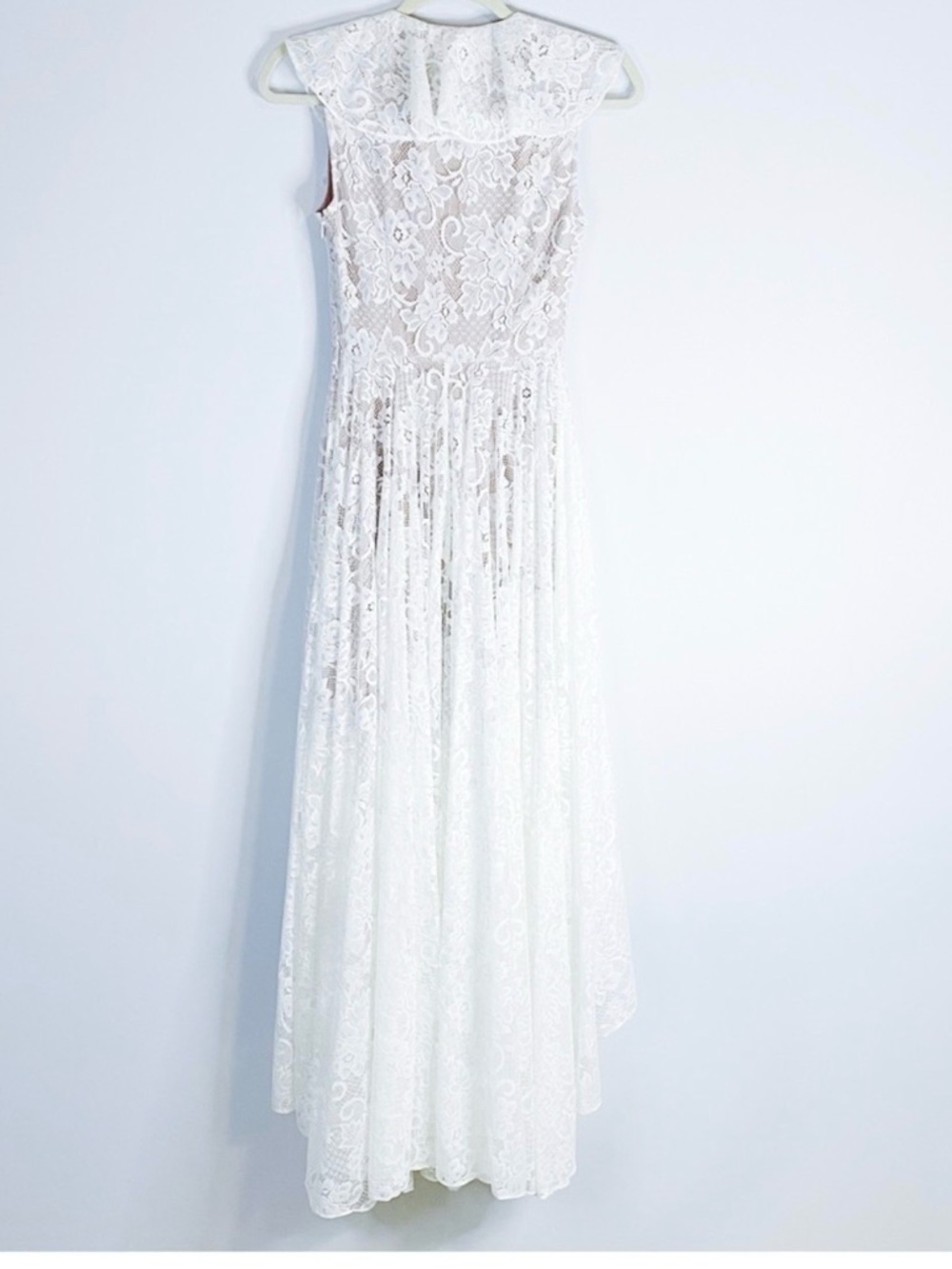 The Jetset Diaries - White Lace Up High Low Dress